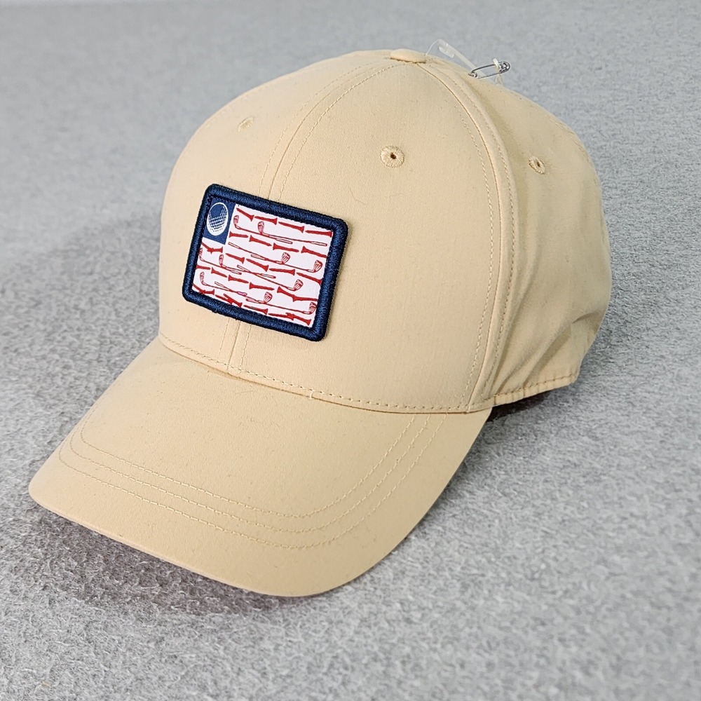 Tommy Bahama Golf Hat Adult Beige Flag Patch Club Logo Live The Island Snapback‎